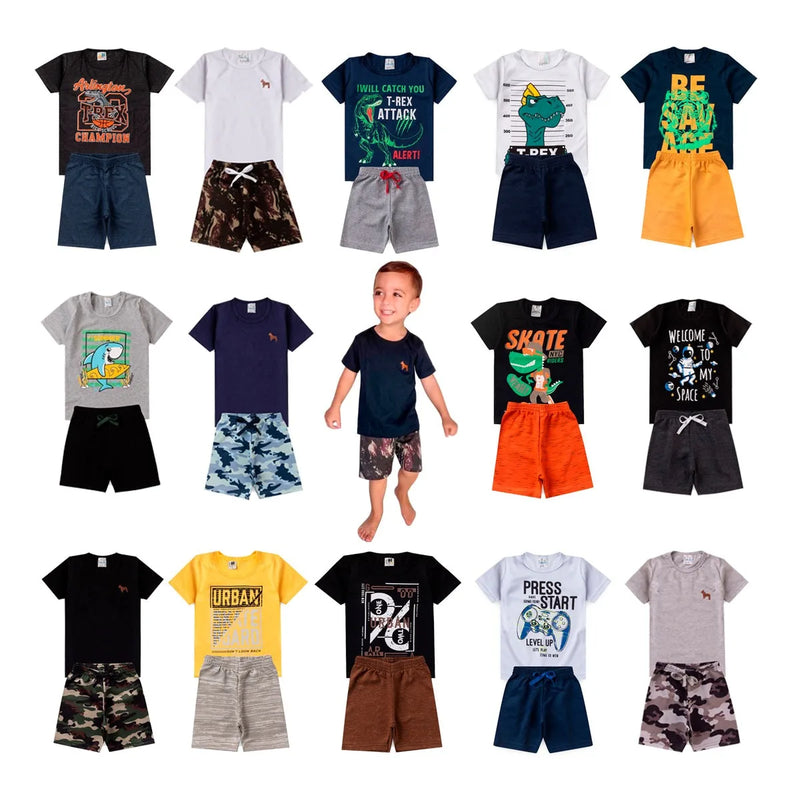 Kit 4 Conjuntos Masculino Infantil