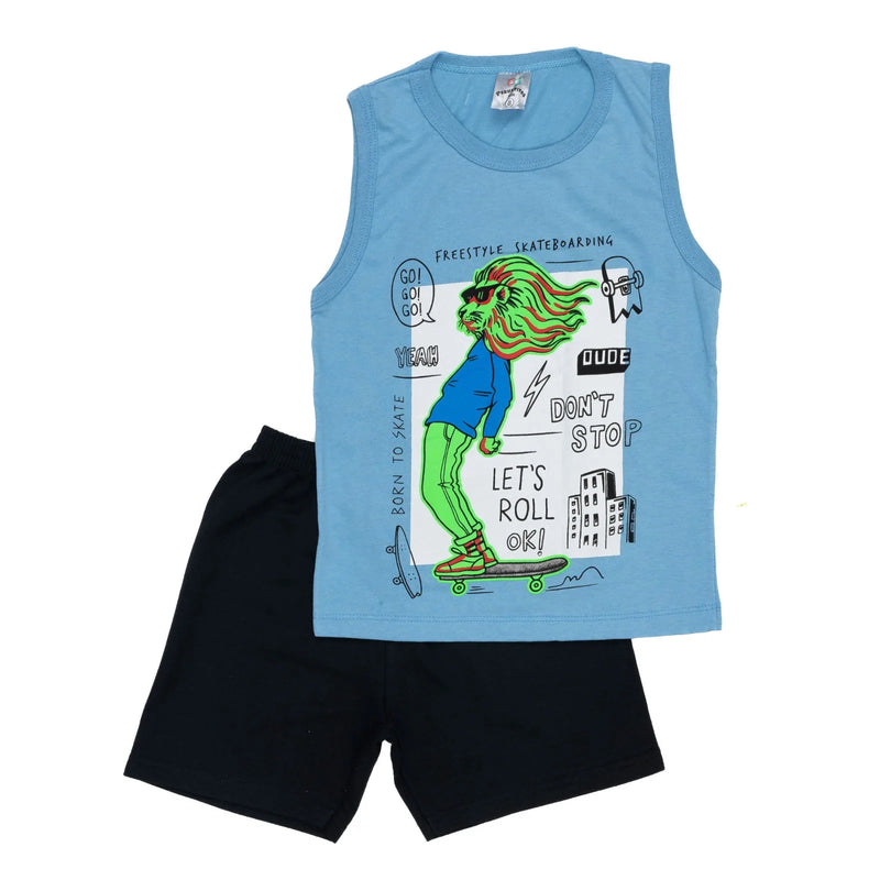 Conjunto Infantil Masculino - Primavera/Verão (Shorts e Regata)