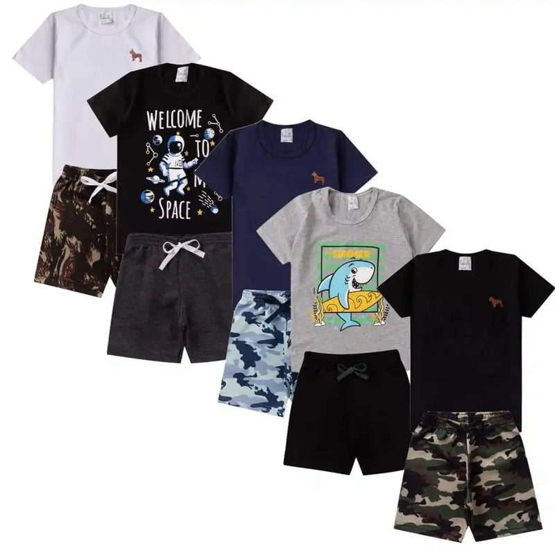 Kit 4 Conjuntos Masculino Infantil